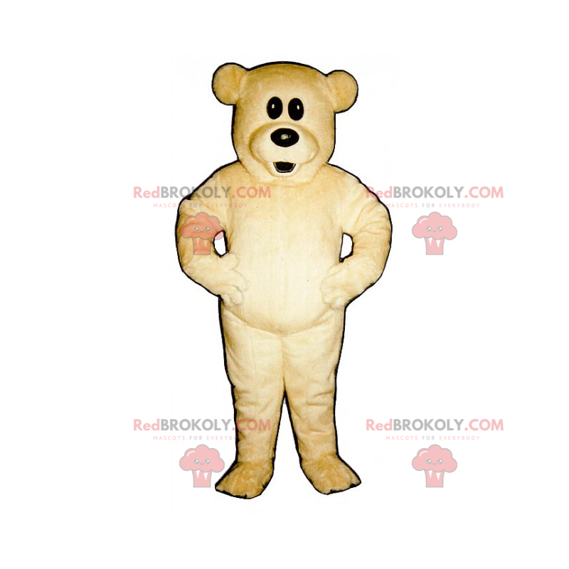 Mascot teddy bear with big eyes - Redbrokoly.com