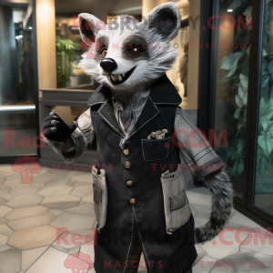 Black Civet mascot costume...