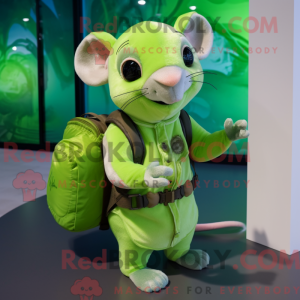 Lime Green Dormouse mascot...