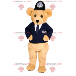Bear maskot beige i polisdräkt - Redbrokoly.com