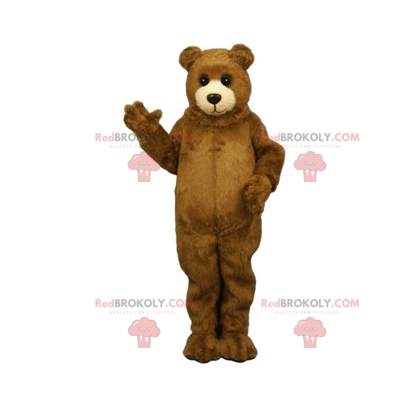 Brown bear mascot with white muzzle - Redbrokoly.com
