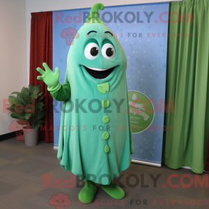 Cyan Green Bean maskot...