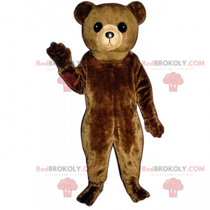 Mascota del oso pardo con una cabeza grande - Redbrokoly.com