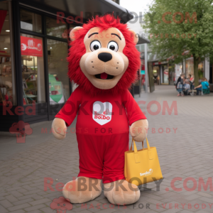 Red Lion mascot costume...