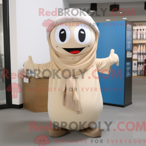 Beige Pho maskot kostume...