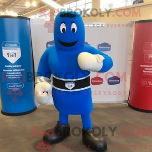 Blå Boksehandske maskot...