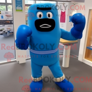 Blue Boxing Glove mascot...