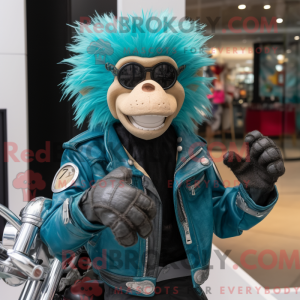 Postava maskota Teal Baboon...