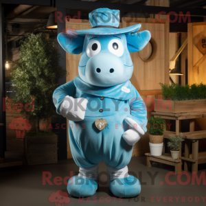 Maskotdraktfigur Sky Blue...