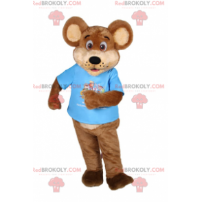 Mascota del oso de peluche en una camiseta - Redbrokoly.com