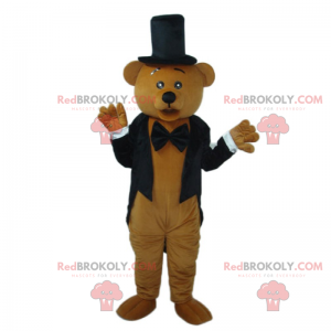 Mascotte d'ourson en tenue de gala - Redbrokoly.com