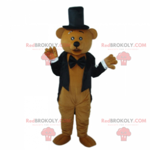 Bear mascot in gala attire - Redbrokoly.com