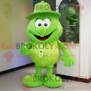 Postava maskota Lime Green...