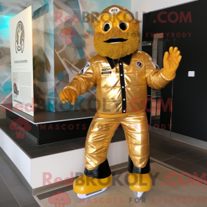 Máscara de gelo de ouro com...