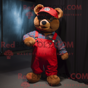 Red Teddy Bear mascot...