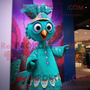 Turkis Peacock maskot...