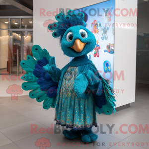 Costume mascotte de paon...