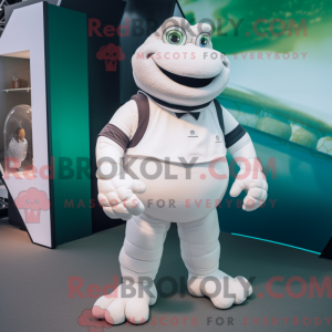 White Rugby Ball mascot...