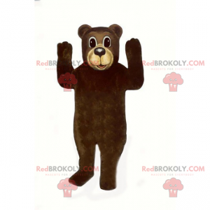 Mascote urso pardo e nariz bege - Redbrokoly.com