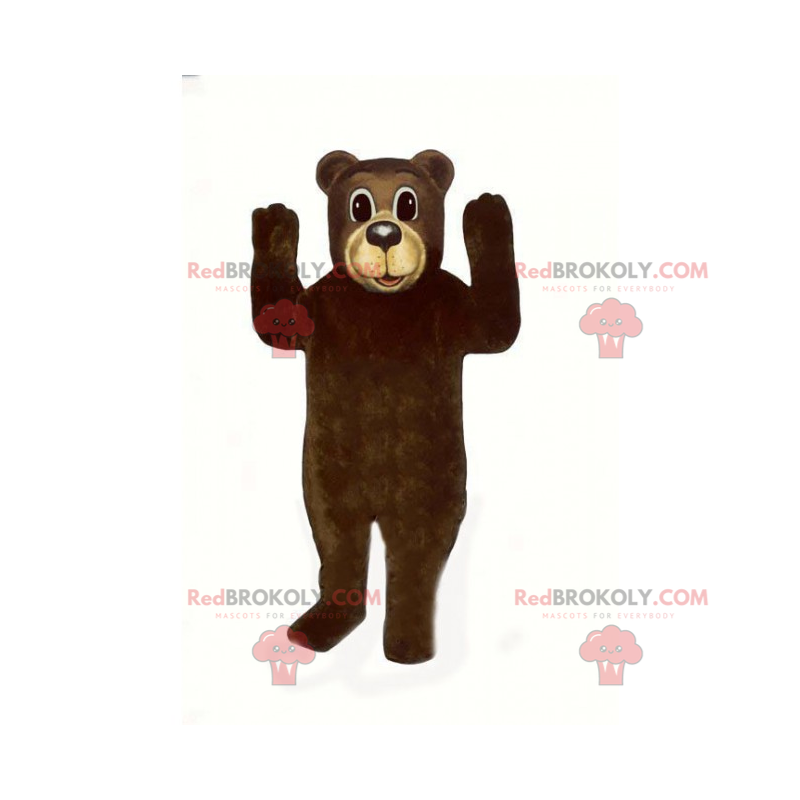 Mascotte d'ourson marron et nez beige - Redbrokoly.com