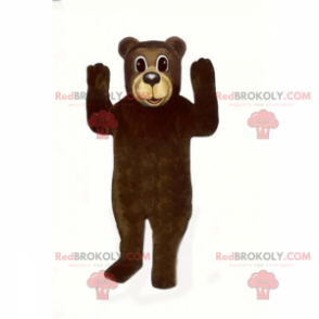 Maskot medvěd hnědý a béžový nos - Redbrokoly.com