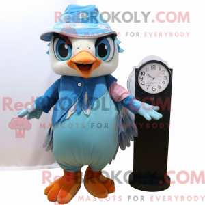 Peach Blue Jay Maskottchen...
