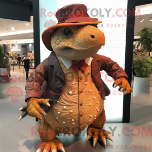 Rust Ankylosaurus maskot...