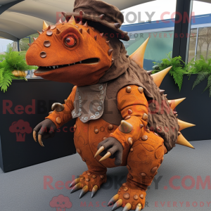 Rust Ankylosaurus mascot...