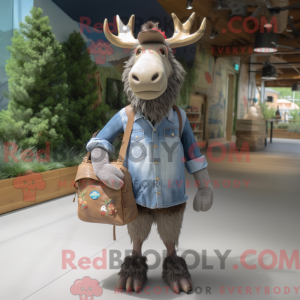 Gray Elk maskot kostyme...