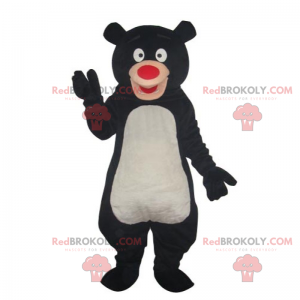 Mascotte d'ourson noir au nez rouge - Redbrokoly.com