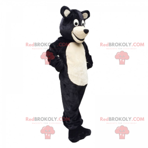 Mascote urso preto e branco - Redbrokoly.com