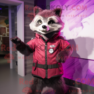 Magenta Raccoon mascot...