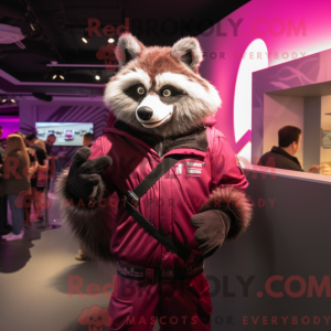 Magenta Vaskebjørn maskot...