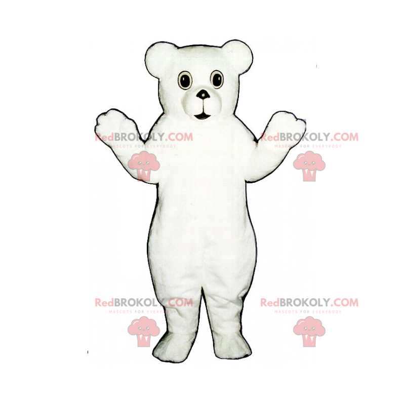 All white and soft bear mascot - Redbrokoly.com