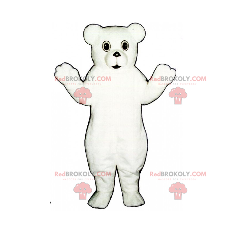 Hel maskot med vit och mjuk björn - Redbrokoly.com Hel maskot med vit och mjuk björn - Redbrokoly.com