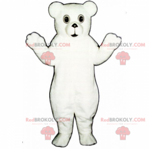 Mascotte d'ourson tout blanc et doux - Redbrokoly.com