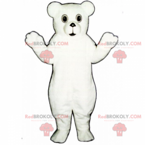 Mascotte orso tutto bianco e morbido - Redbrokoly.com