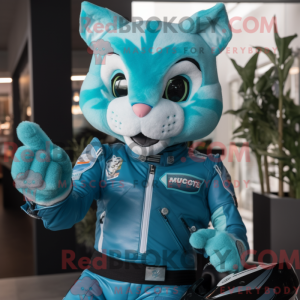 Turkis kat maskot kostume...