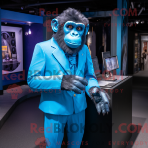 Blue Chimpanzee mascot...