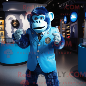 Blue Chimpanzee mascot...