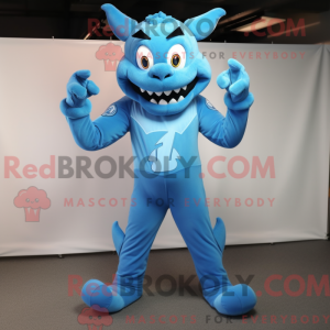Máscara Sky Blue Devil com...