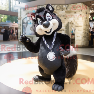 Zwart Skunk-mascottekostuum...