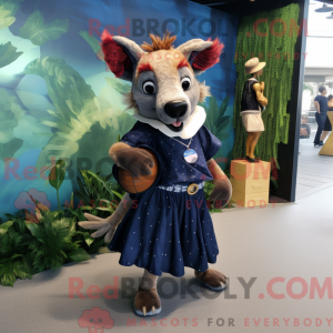 Navy Hyæne maskot kostume...