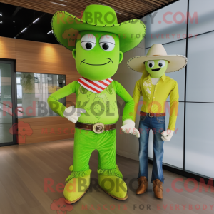 Postava maskota Lime Green...