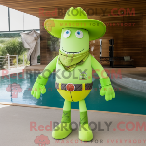 Limegrønn Máscara de cowboy...