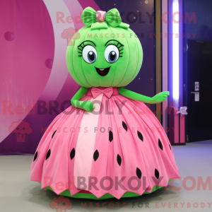 Pink vandmelon maskot...