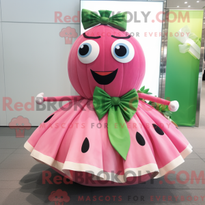 Pink vandmelon maskot...