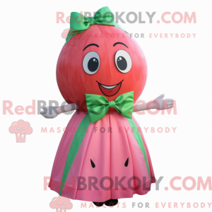 Rosa vannmelonmaskotkostyme...