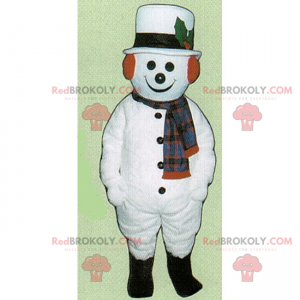 Holiday mascot - Snowman with hat - Redbrokoly.com