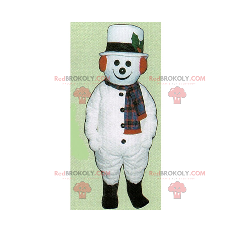 Holiday mascot - Snowman with hat - Redbrokoly.com